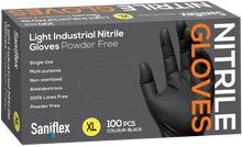 Load image into Gallery viewer, Saniflex Light Industrial Black Nitrile Gloves 100 Pack (Carton of 10 boxes)