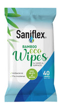Load image into Gallery viewer, Bamboo Eco Wipes for Hands &amp; Surfaces 40 Pack (Carton of 48 Packs)
