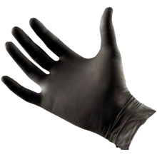 Load image into Gallery viewer, Saniflex Black Latex Examination Gloves, Powder Free, 100 Pack (Carton of 10 boxes)
