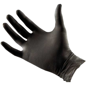 Saniflex Black Latex Examination Gloves, Powder Free, 100 Pack (Carton of 10 boxes)