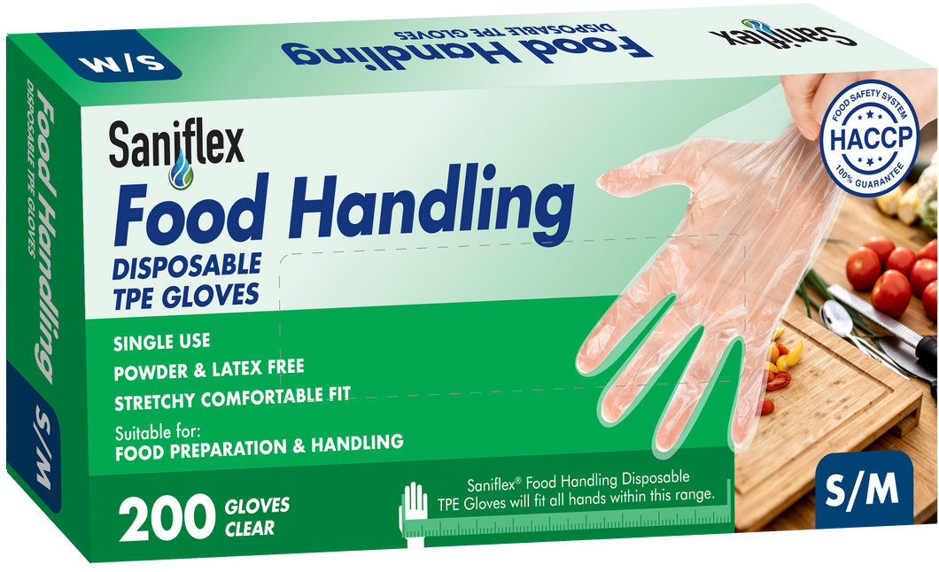 Food Handling Thermoplastic Elastomer (TPE) Gloves 200 PCS (Carton of 10 boxes)