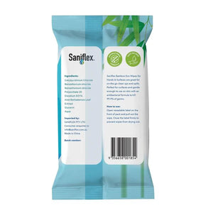Bamboo Eco Wipes for Hands & Surfaces 15 Pack (Carton of 144 Packs)