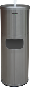 Stainless Steel Bin Dispenser with Door Silver
