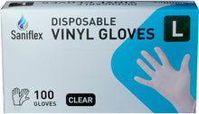 Load image into Gallery viewer, Disposable Vinyl Gloves, Powder Free - Clear - 100 Pack ( Carton of 10 boxes )
